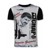 T-shirt Korte Mouw Local Fanatic El Chapo Digital Rhinestone
