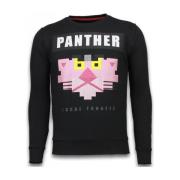 Sweater Local Fanatic Panther Rhinestone Black