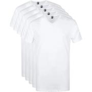 T-shirt Alan Red Vermont T-Shirt V-Hals Wit 5 pack