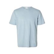 T-shirt Selected T-Shirt Bet Linen - Cashmere Blue