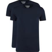 T-shirt Garage 2-Pack Basic T-shirt Bio Donkerblauw