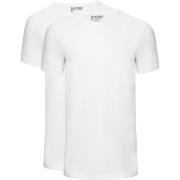 T-shirt Slater 2-pack Basic Fit T-shirt Wit