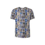 T-shirt No Excess T-Shirt Print Blauw