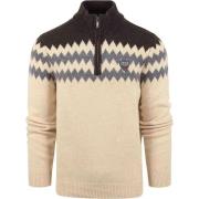 Sweater New Zealand Auckland NZA Half Zip Trui Ngaroto Wol Beige