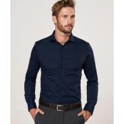 Overhemd Lange Mouw Profuomo Shirt Slim Fit Navy