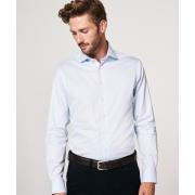 Overhemd Lange Mouw Profuomo Sky Blue Travel Shirt Blauw