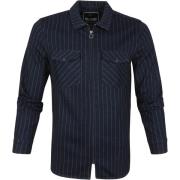 Sweater Blue Industry Zip Vest 2466 Donkerblauw