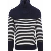 Sweater Knowledge Cotton Apparel Pullover Wol Navy Halfzip