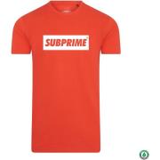 T-shirt Korte Mouw Subprime Shirt Block Rood