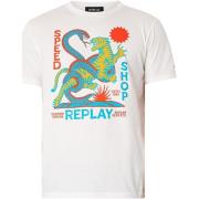 T-shirt Korte Mouw Replay Grafische T-shirt