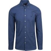 Overhemd Lange Mouw Hackett Overhemd Garment Dyed Offord Blauw