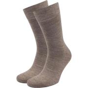 Socks Suitable Merino Sokken Taupe 2-Pack