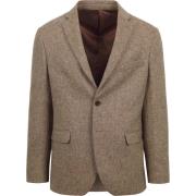 Blazer Suitable Tweed Colbert Herringbone Beige