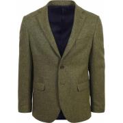 Blazer Suitable Tweed Colbert Herringbone Groen
