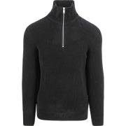 Sweater Marc O'Polo Half Zip Trui Corduroy Zwart