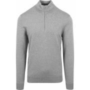 Sweater Profuomo Half Zip Pullover Luxury Grijs