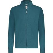 Sweater State Of Art Vest Zip Structuur Petrol Groen