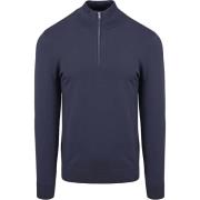 Sweater Profuomo Half Zip Pullover Luxury Navy