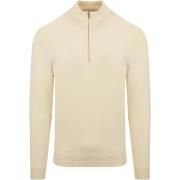 Sweater Profuomo Half Zip Pullover Luxury Ecru