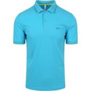 T-shirt Sun68 Poloshirt Small Stripe Collar Lichtblauw