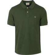 T-shirt Gant Shield Piqué Poloshirt Donkergroen