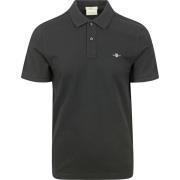 T-shirt Gant Shield Piqué Poloshirt Zwart