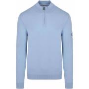 Sweater Suitable Race Half Zip Trui Lichtblauw