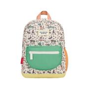 Rugzak Hello Hossy Jungly Kids Backpack - Beige/Vert Opaline