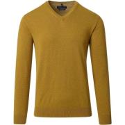 Sweater Casa Moda Pullover V-Hals Geel