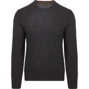 Sweater BOSS Pullover Avac Wol Zwart