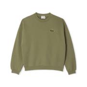 Sweater Lacoste Loose Fit Badge Accent Sweatshirt - Vert Kaki