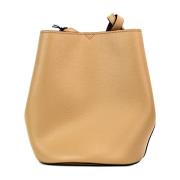 Handtas Burberry mall Leren Bucket Bag Beige