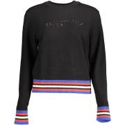 Sweater Desigual Gebreide Damestrui met Lovertjes Logo Zwart