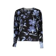 Sweater Desigual Dames Trui met Bloemenprint Zwart