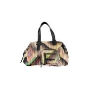 Handtas Desigual Veelkleurige Canvas Handtas met Lederen Afwerking