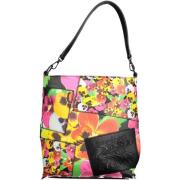 Handtas Desigual Floral Patchwork Leren Schoudertas