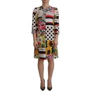 Jurk D&amp;G Floral Patchwork Charmeuse schede jurk