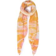 Sjaal Pieces tie-dye sjaal voor dames in oranje