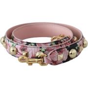 Riem D&amp;G Bloemen Gouden Studs Schouderriem