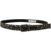 Riem D&amp;G zwart-gouden leren riem voor dames