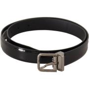 Riem D&amp;G Lakleren riem zwart