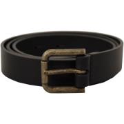 Riem D&amp;G zwarte leren riem