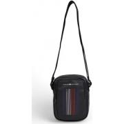 Tas Tommy Hilfiger gestreepte crossbody tas voor heren zwart