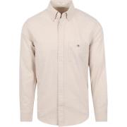 Overhemd Lange Mouw Gant Casual Overhemd Oxford Beige