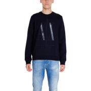 Sweater EAX Zwart sweatshirt met ronde hals en print