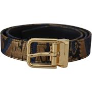 Riem D&amp;G Gouden Logo Leren Riem