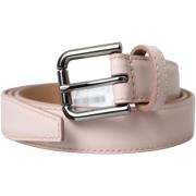 Riem D&amp;G leren riem voor dames beige