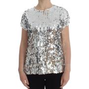 Overhemd D&amp;G Zilver T-shirt met pailletten voor dames