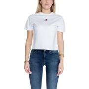 Overhemd Tommy Hilfiger Tommy Hilfiger Dames Cropped T-Shirt Wit