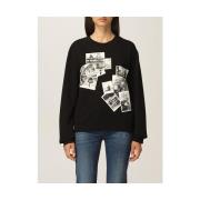 Sweater Love Moschino zwart sweatshirt met fotoprint voor dames